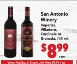 Vallarta Supermarkets San Antonio Winery offer