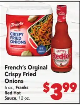 Vallarta Supermarkets French's Orginal Crispy Fried Onions offer