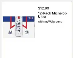 Walgreens 12-Pack Michelob Ultra offer