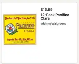 Walgreens 12-Pack Pacifico Clara offer