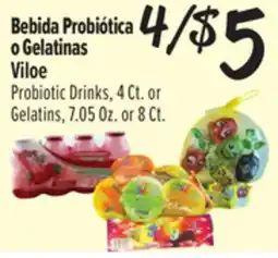El Super Probiotic Drinks, 4 Ct. or Gelatins, 7.05 Oz. or 8 Ct offer