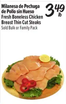 El Super Fresh Boneless Chicken Breast Thin Cut Steaks offer