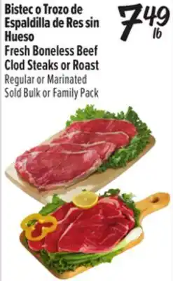 El Super Fresh Boneless Beef Clod Steaks or Roast offer
