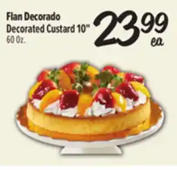 El Super Fresh Flan Decorado Decorated Custard 10 offer