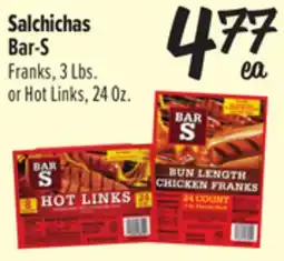 El Super Franks, 3Lbs.or Hot Links, 24Oz offer