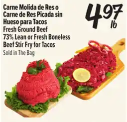 El Super Fresh Carne Molida de Res o Carne de Res Picada sin Hueso para Tacos offer