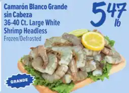 El Super Fresh Camarón Blanco Grande sin Cabeza offer