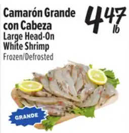 El Super Large Head-On White Shrimp offer