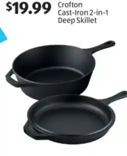 Aldi Crofton Cast-Iron 2-in-1 Deep Skillet offer