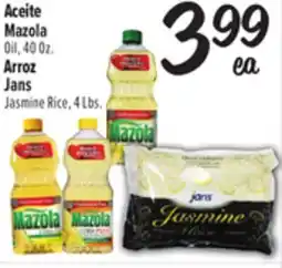 El Super Fresh Mazola Oil, Arroz Jans offer
