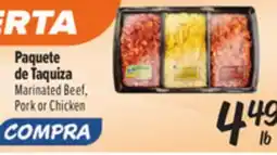 El Super Marinated Beef, Pork or Chicken offer