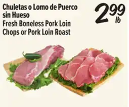 El Super Fresh Boneless Pork Loin Chops or Pork Loin Roast offer