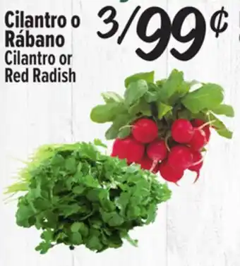 El Super Cilantro or Red Radish offer