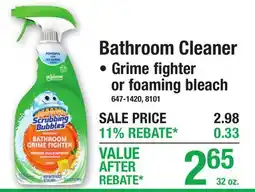 Menards Bathroom Cleaner offer