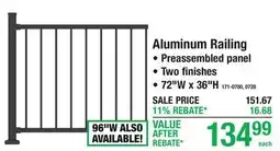 Menards Aluminum Railing offer