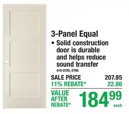 Menards 3-Panel Equal offer