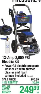 Menards 13-Amp 3,000 PSI Electric Kit offer