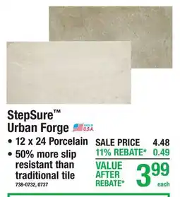 Menards StepSure Urban Forge offer