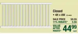 Menards Closed DECORATIVE PICKET PANELS offer