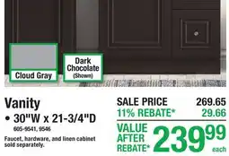 Menards Pewter Cultured Marble Vanity Top offer