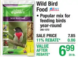 Menards Wild Bird Food offer