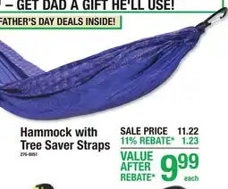 Menards Hammock with Tree Saver Straps offer