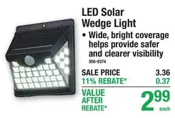 Menards LED Solar Wedge Light offer
