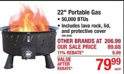Menards 22 Portable Gas offer