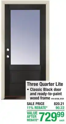 Menards Three Quarter Lite offer