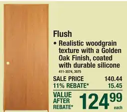 Menards MASTERCRAFT Flush PREHUNG PREFINISHED offer