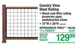 Menards Country View Steel Railing offer