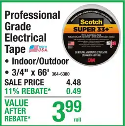 Menards Professional Grade Electrical Tape offer