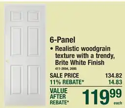 Menards Mastercraft Prehung Prefinished 6-Panel offer