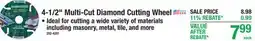 Menards 4-1/2 Multi-Cut Diamond Cutting Wheel offer