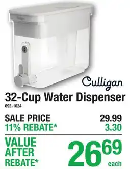 Menards Culligan 32-Cup Water Dispenser offer