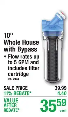 Menards 10 Whole House with Bypass offer
