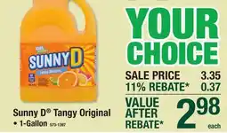 Menards Sunny D Tangy Original offer