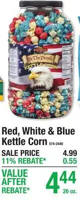 Menards Red, White & Blue Kettle Corn offer