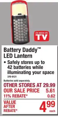 Menards Battery Daddy LED Lantern offer