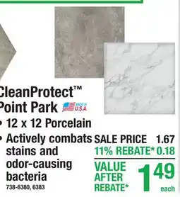 Menards CleanProtect Point Park offer