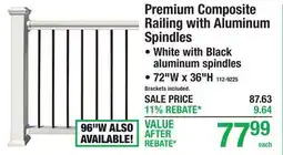 Menards Premium Composite Railing with Aluminum Spindles offer