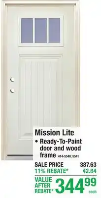Menards Mission Lite offer