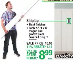Menards Shiplap offer