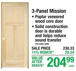 Menards 3-Panel Mission offer
