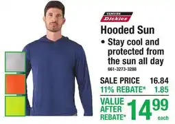 Menards Dickies Hooded Sun MEN'S SHIRTS offer