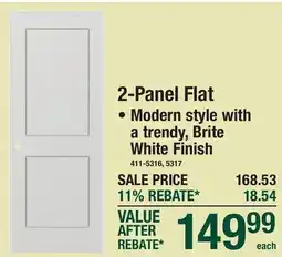 Menards Mastercraft 2-Panel Flat Prehung Prefnished offer