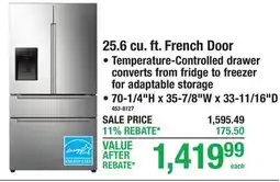 Menards 25.6 cu. ft. French Door offer