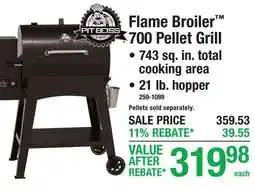 Menards Pit Boss Flame Broiler 700 Pellet Grill offer