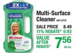 Menards Mr. Clean Multi-Surface Cleaner offer