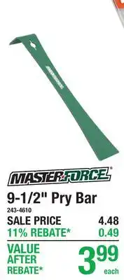 Menards 9-1/2 Pry Bar offer